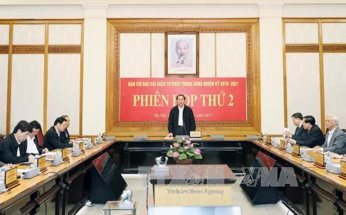 President chairs 2nd meeting of Central Steering Committee on Judicial Reform - ảnh 1